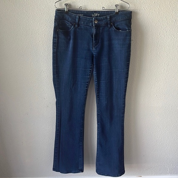 Loft Curvy Sexy Bootcut blue Denim Jeans size 8 / 29 - Picture 1 of 8
